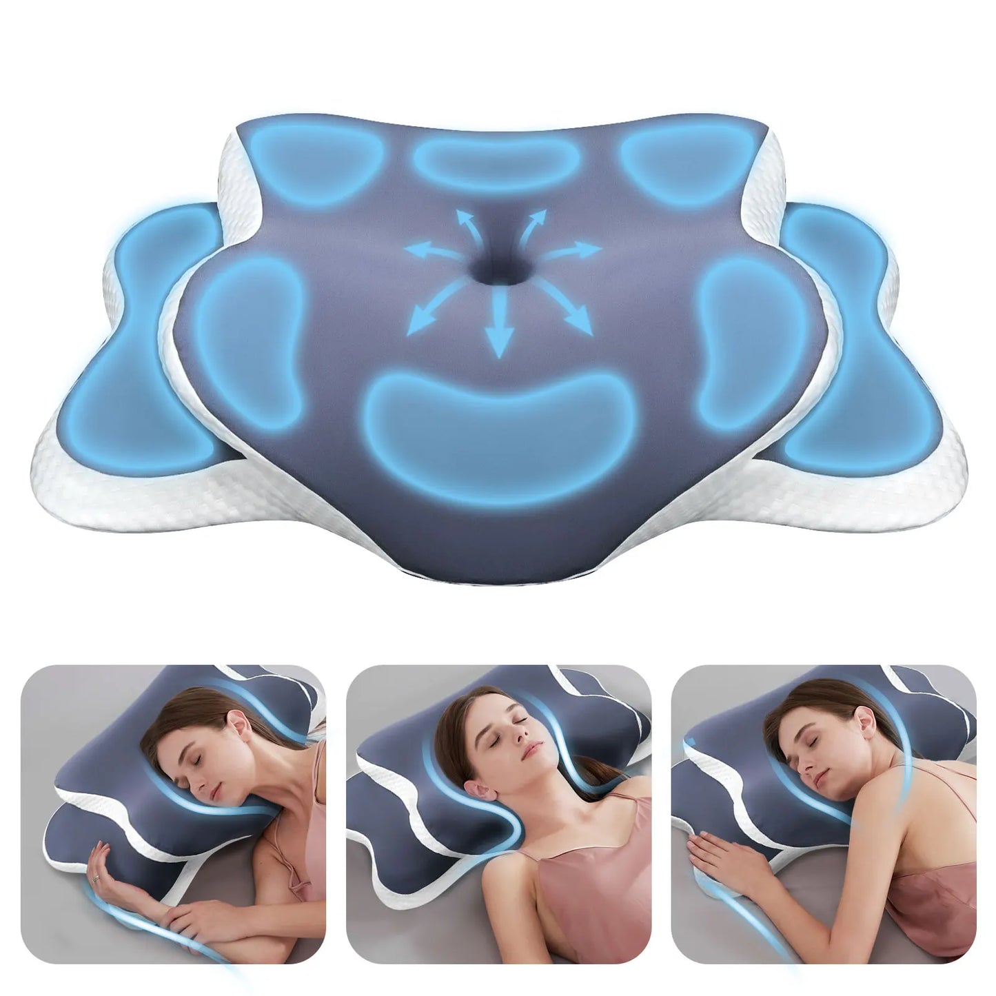 Memory Foam Cervical Pillow – Ergonomic Neck Support for Better Sleep