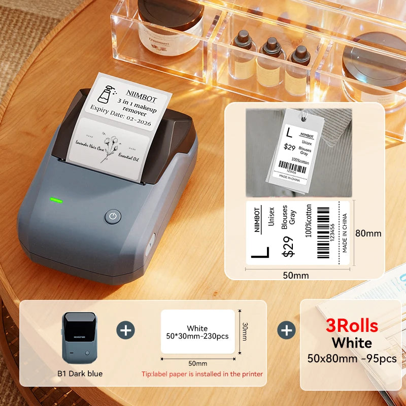 NIIMBOT B1 Portable Bluetooth Label Printer