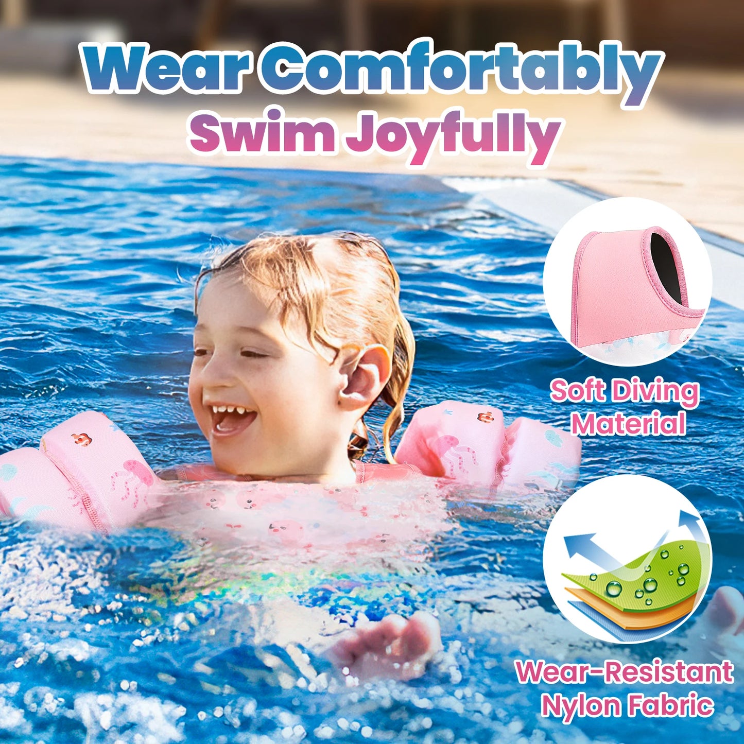 Children’s Swim Vest with Arm Floats for Pool & Beach
