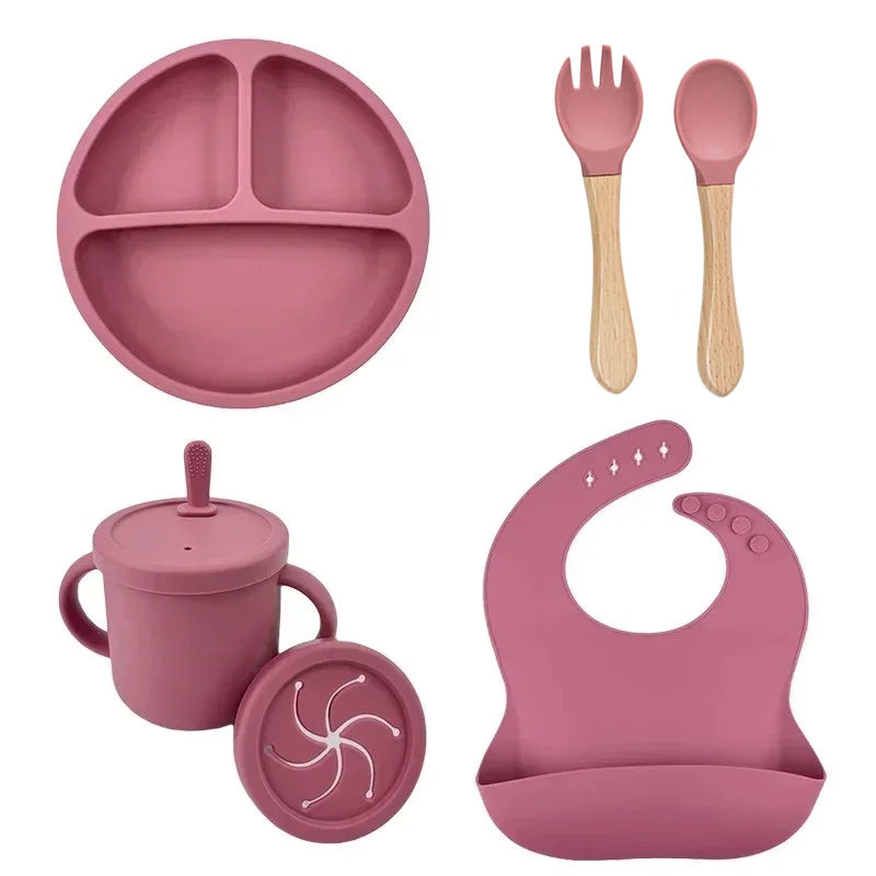 🍽️ TinyTummy™ – BPA-Free Silicone Baby Feeding Set