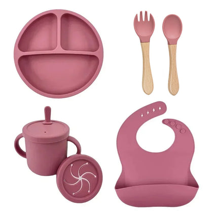 🍽️ TinyTummy™ – BPA-Free Silicone Baby Feeding Set