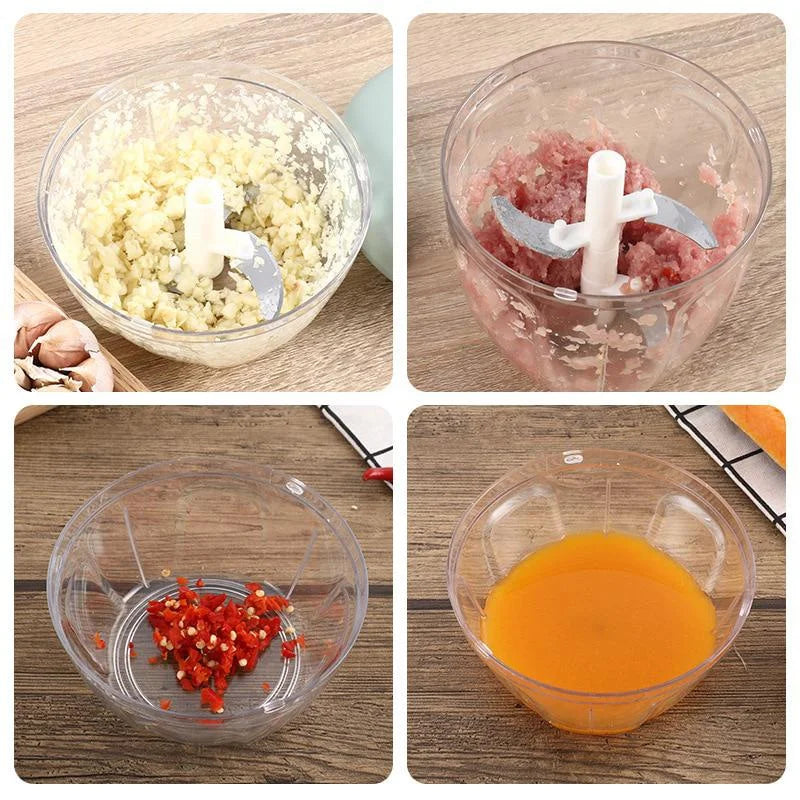Manual Food Chopper 900ml | Garlic & Vegetable Cutter