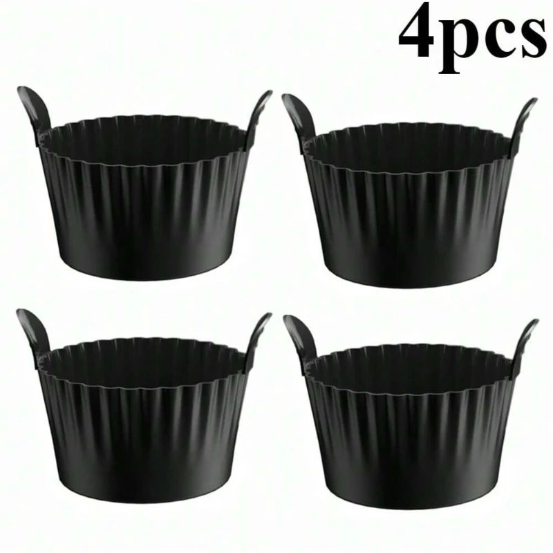 Reusable Silicone Air Fryer Liners – Non-Stick Baking Cups 1/4PCS