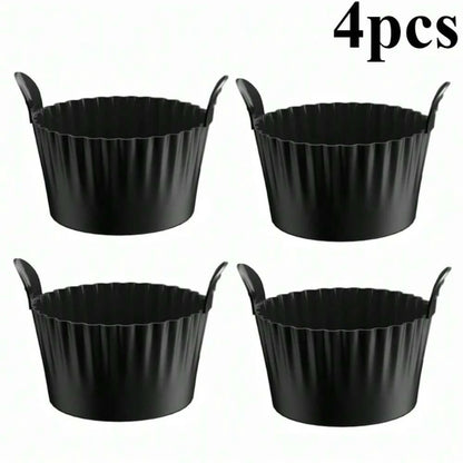 Reusable Silicone Air Fryer Liners – Non-Stick Baking Cups 1/4PCS