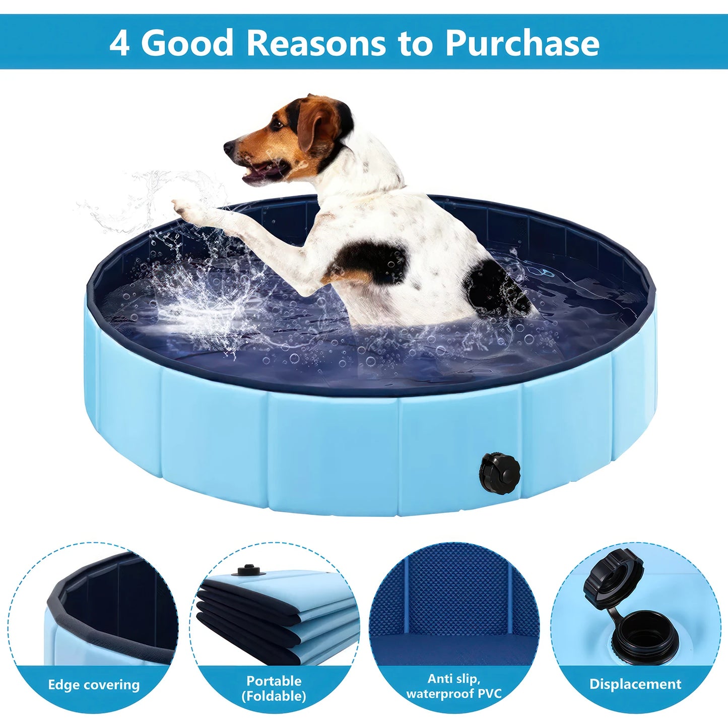 Portable Dog Pool™ 🐶 | Foldable Pet Bath Tub