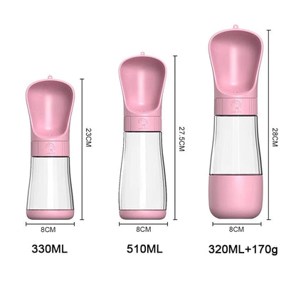 2-in-1 Dog Water Bottle™ 🐶 | Portable Travel Feeder