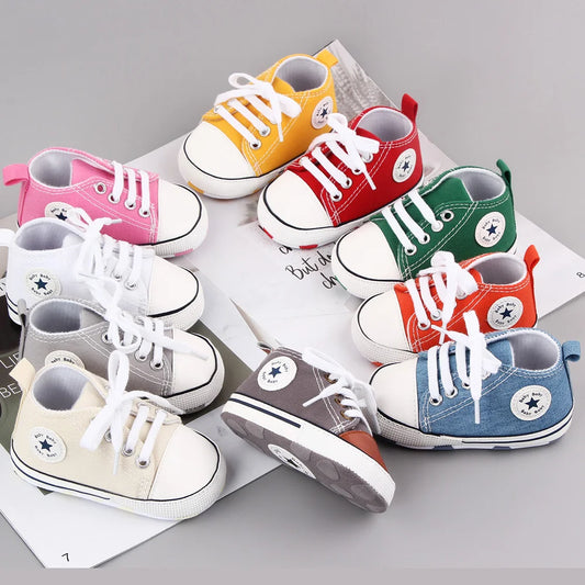 Baby First Walker Sneakers – Soft Sole Non-Slip Shoes