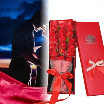 Luxury 18PCS Soap Rose Bouquet with Gift Box – Elegant Floral Gift for Special Occasions