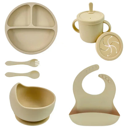 🍽️ TinyTummy™ – BPA-Free Silicone Baby Feeding Set
