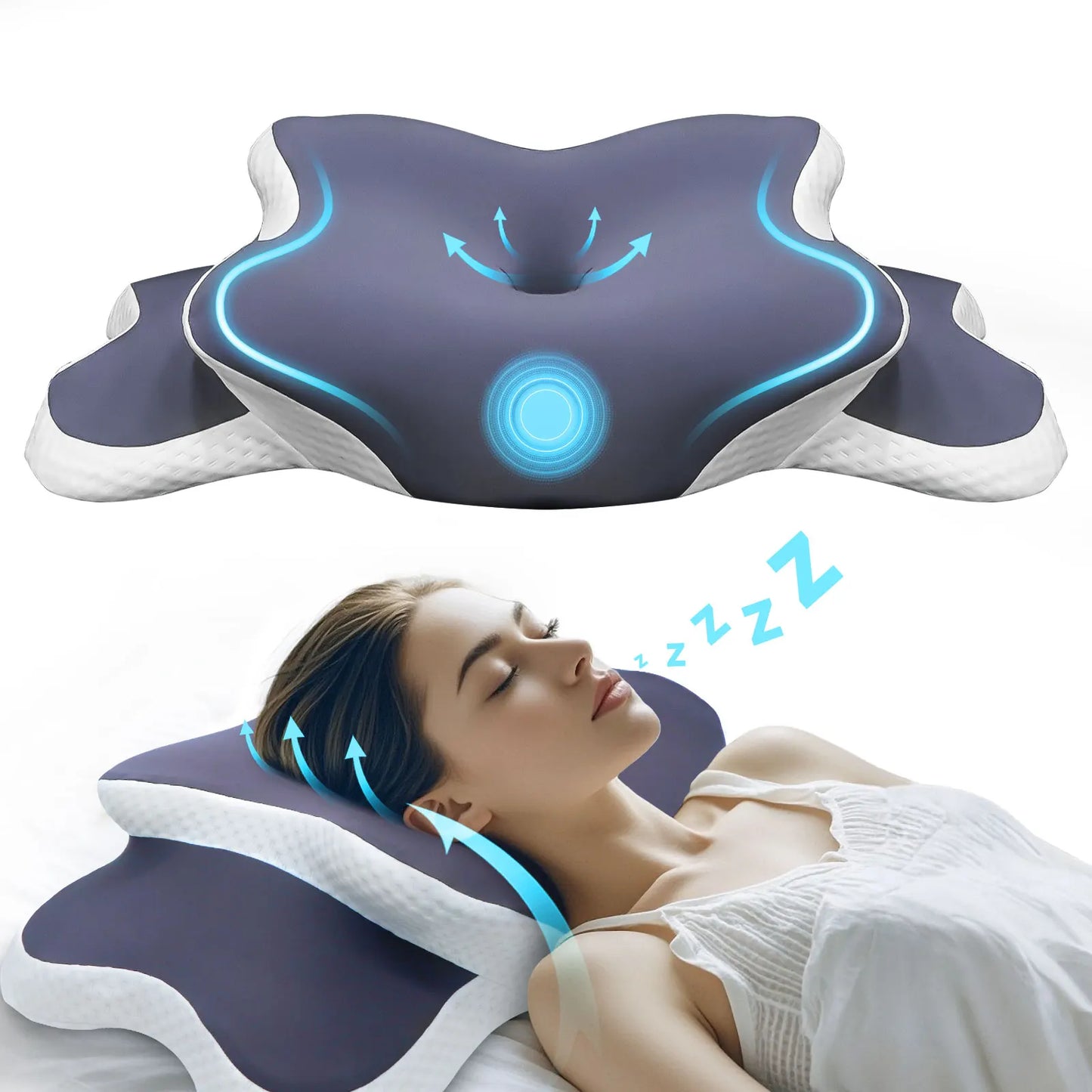 Memory Foam Cervical Pillow – Ergonomic Neck Support for Better Sleep