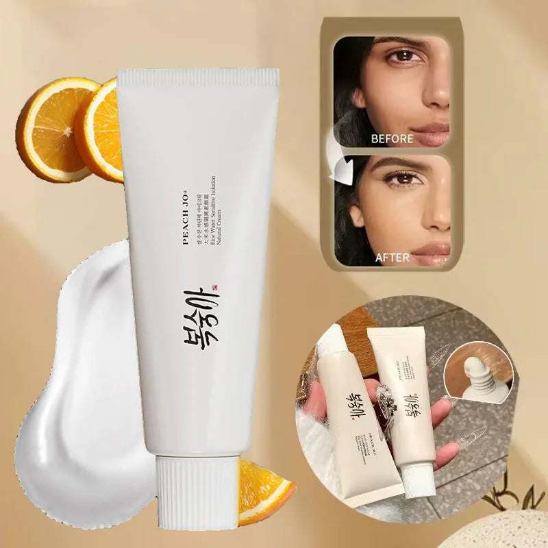 Korean Rice Primer Cream 50ml – Natural Skin Tone, Brightening & Pore-Concealing Foundation