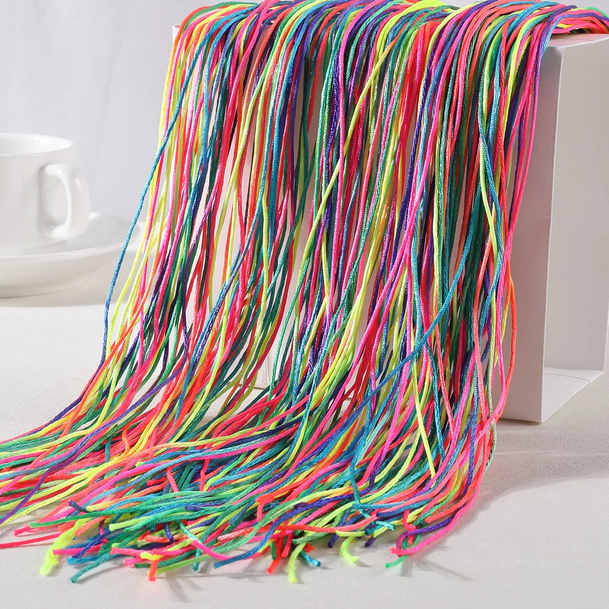 Girls Hair Braiding Accessories – 20PCS Colourful Cotton Strands for African Braids & Styling