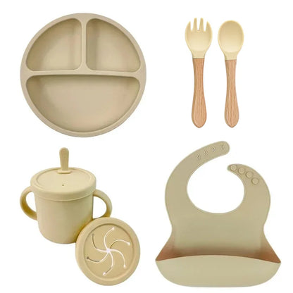 🍽️ TinyTummy™ – BPA-Free Silicone Baby Feeding Set