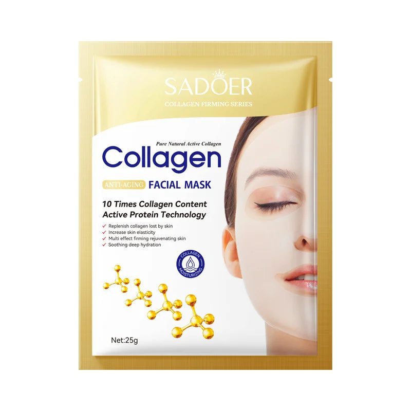 Collagen Anti-Aging Face Masks 10PCS – Smooth Fine Lines, Moisturize & Revitalize Skin