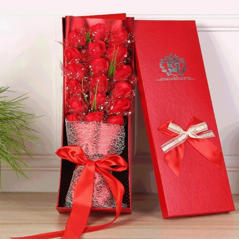 Luxury 18PCS Soap Rose Bouquet with Gift Box – Elegant Floral Gift for Special Occasions