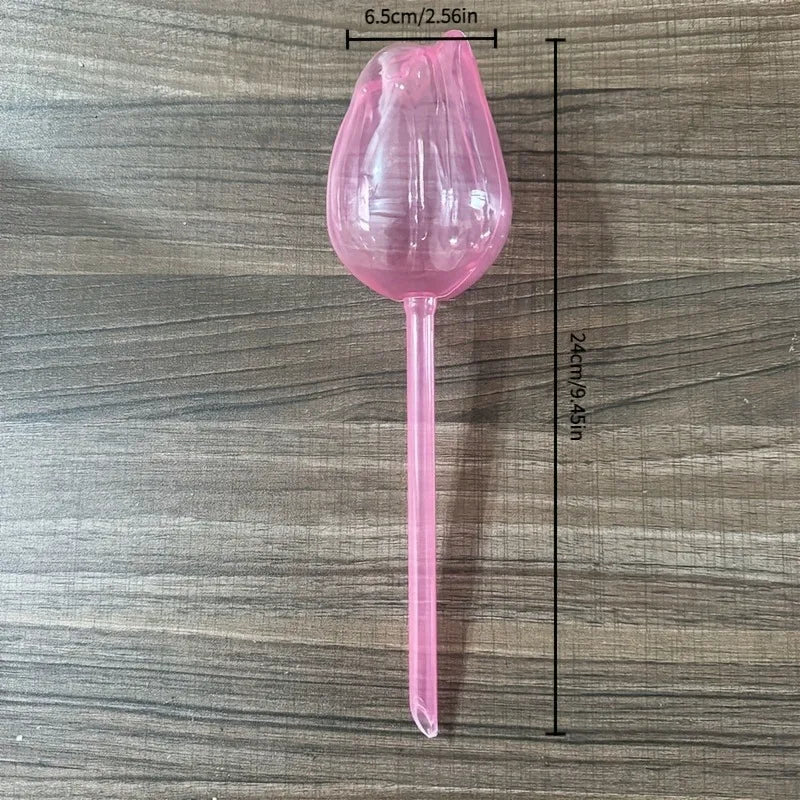 Pink Tulip Watering Balls – Elegant Automatic Irrigation