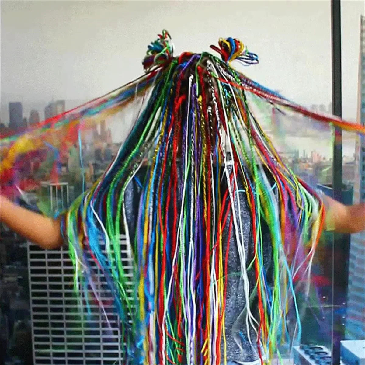Girls Hair Braiding Accessories – 20PCS Colourful Cotton Strands for African Braids & Styling