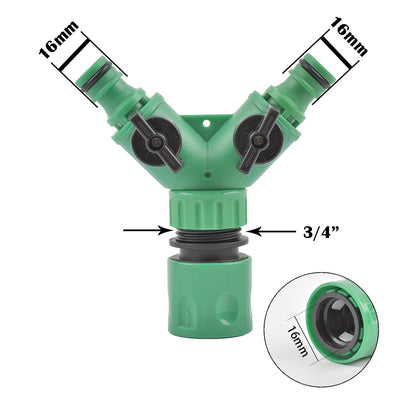 Way Garden Tap Splitter with Adjustable Switch