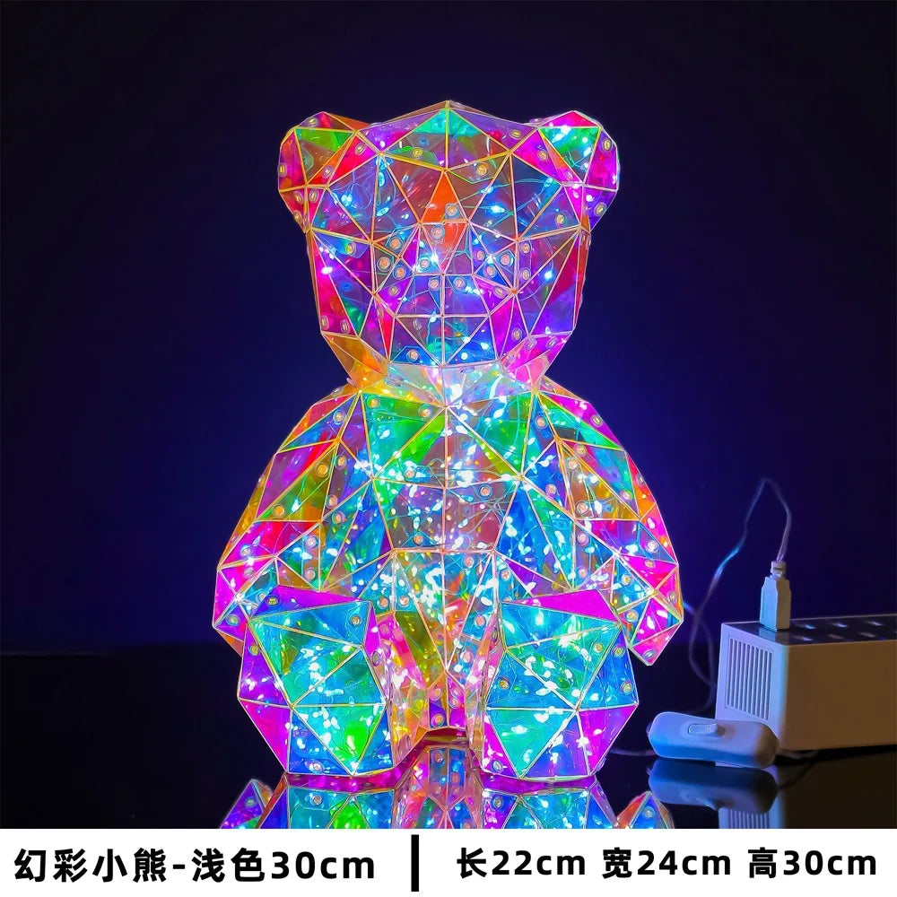 LED Teddy Bear Gift Lamp with Gift Box – Romantic Novelty Light for Valentine’s Day & Holidays