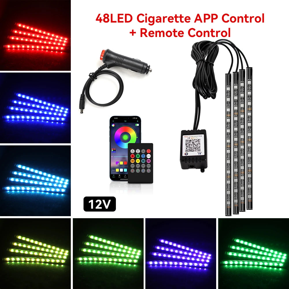 Auto LED Ambient Lighting – Music & App Control