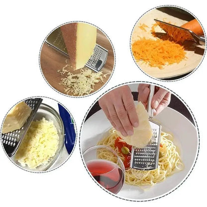 Stainless Steel Handheld Grater – Multi-Purpose Kitchen Tool for Vegetables, Cheese, Garlic & Herbs