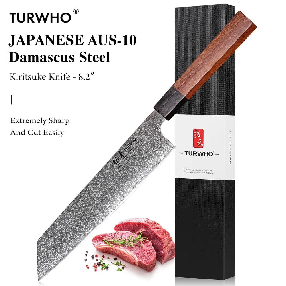 Hand-Forged Damascus Steel Chef Knife – Professional Japanese Kitchen Blade