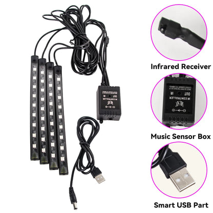 Auto LED Ambient Lighting – Music & App Control
