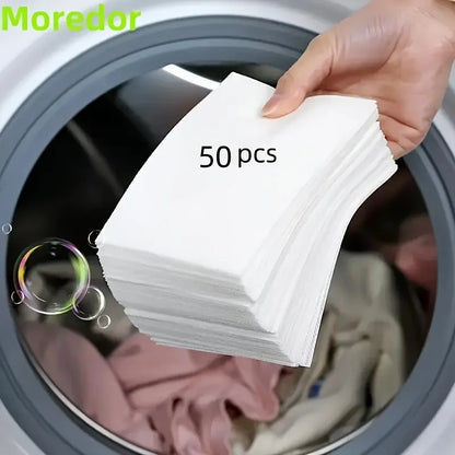 Laundry Detergent Sheets (50pcs) – Zero Plastic, Hypoallergenic, Perfect for Home & Travel
