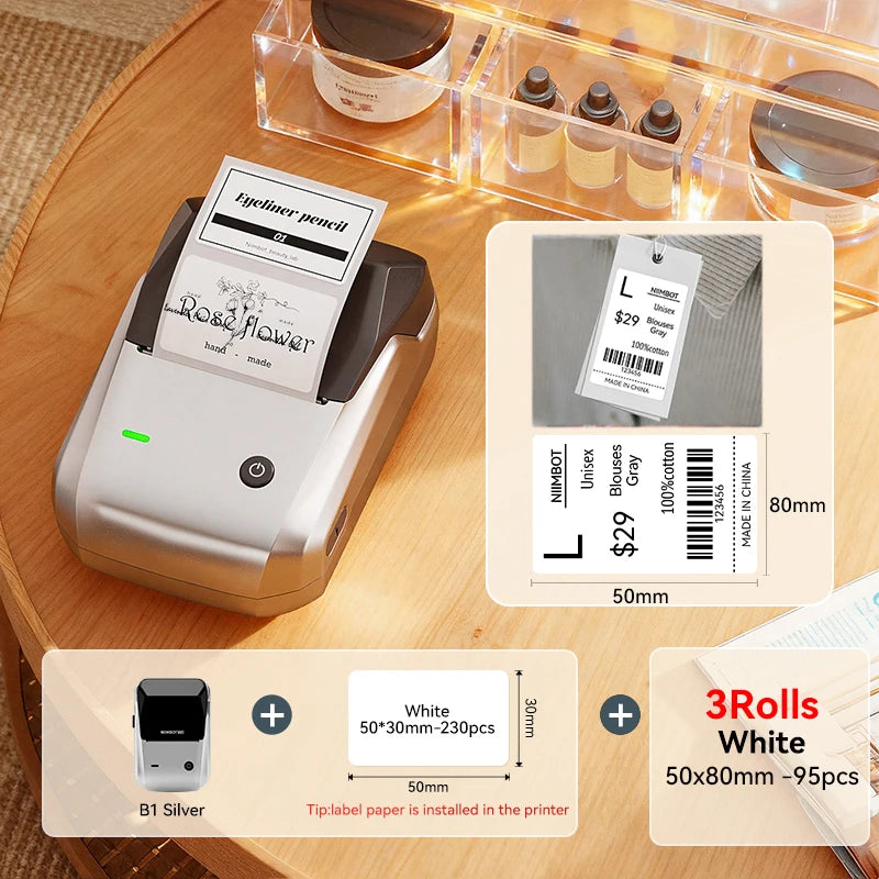 NIIMBOT B1 Portable Bluetooth Label Printer