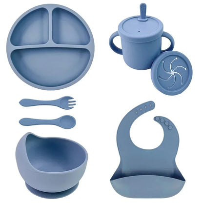 🍽️ TinyTummy™ – BPA-Free Silicone Baby Feeding Set