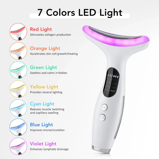 7-Mode LED Photon Therapy Neck Massager with EMS Lift Technology