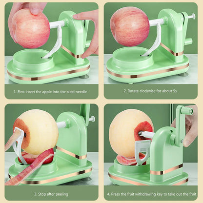Manual Apple Peeler – Multifunctional Fruit Peeling Tool with Stainless Steel Blades