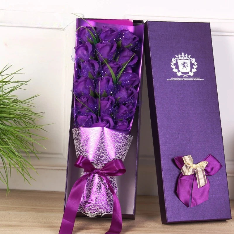 Luxury 18PCS Soap Rose Bouquet with Gift Box – Elegant Floral Gift for Special Occasions