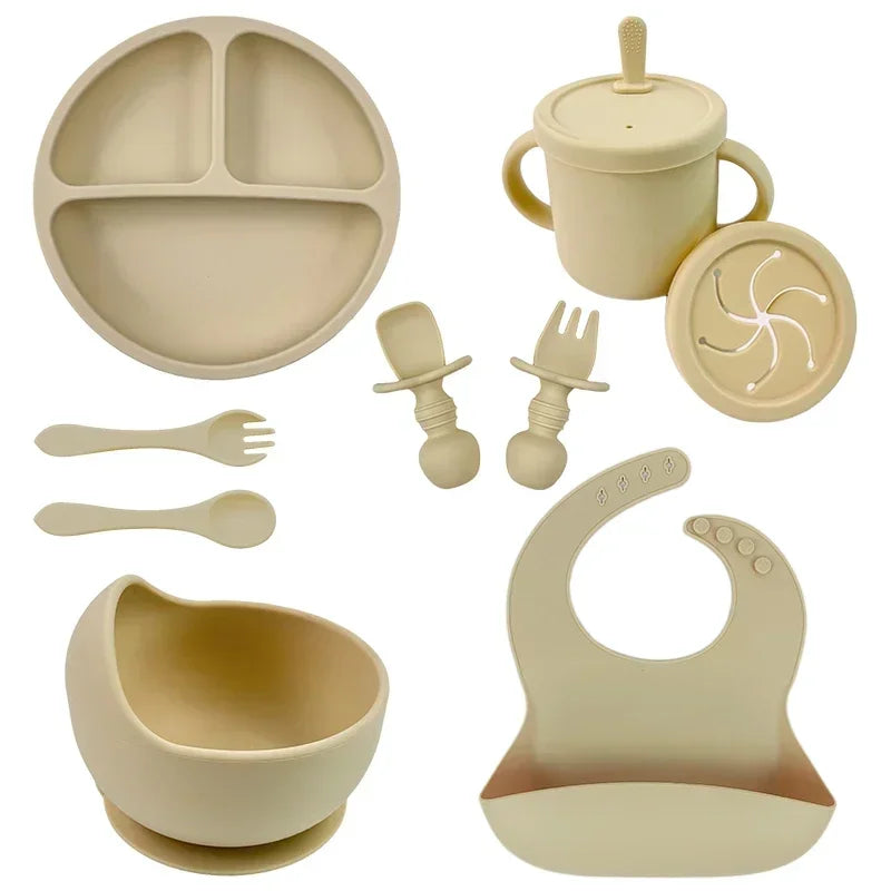 🍽️ TinyTummy™ – BPA-Free Silicone Baby Feeding Set