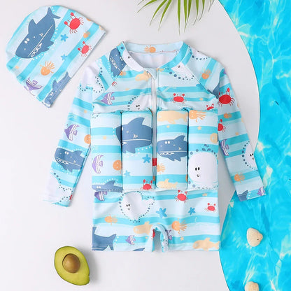 Kids Buoyancy Swimsuit – Cartoon Float Swimwear for Boys & Girls