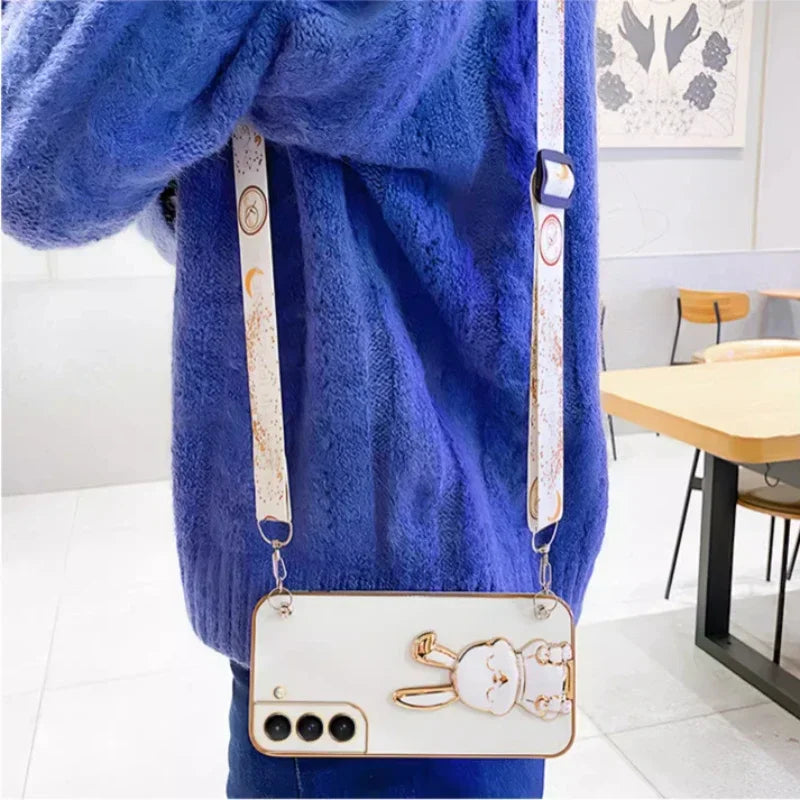 🐰 Crossbody Rabbit Phone Case with Lanyard For Samsung Galaxy A15 / A05 / A05S / 5G