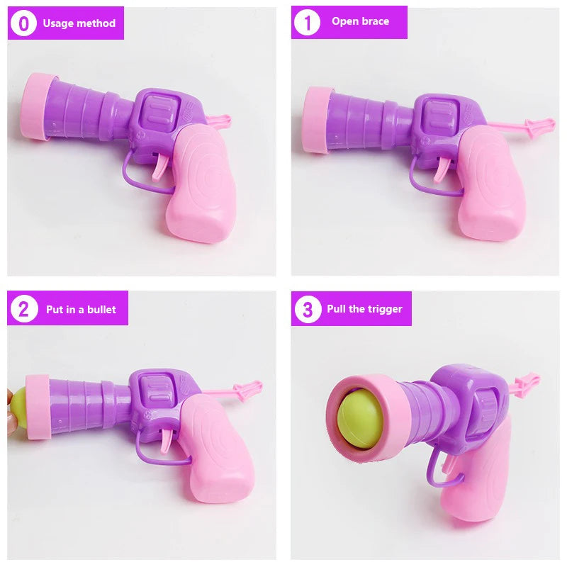 Interactive Cat Hair Ball Gun Toy – Non-Electric Spinning Ball Launcher for Indoor Kittens