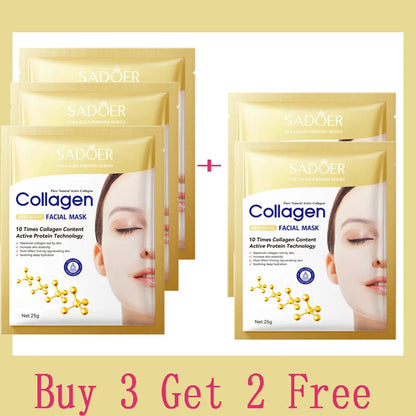 Collagen Anti-Aging Face Masks 10PCS – Smooth Fine Lines, Moisturize & Revitalize Skin