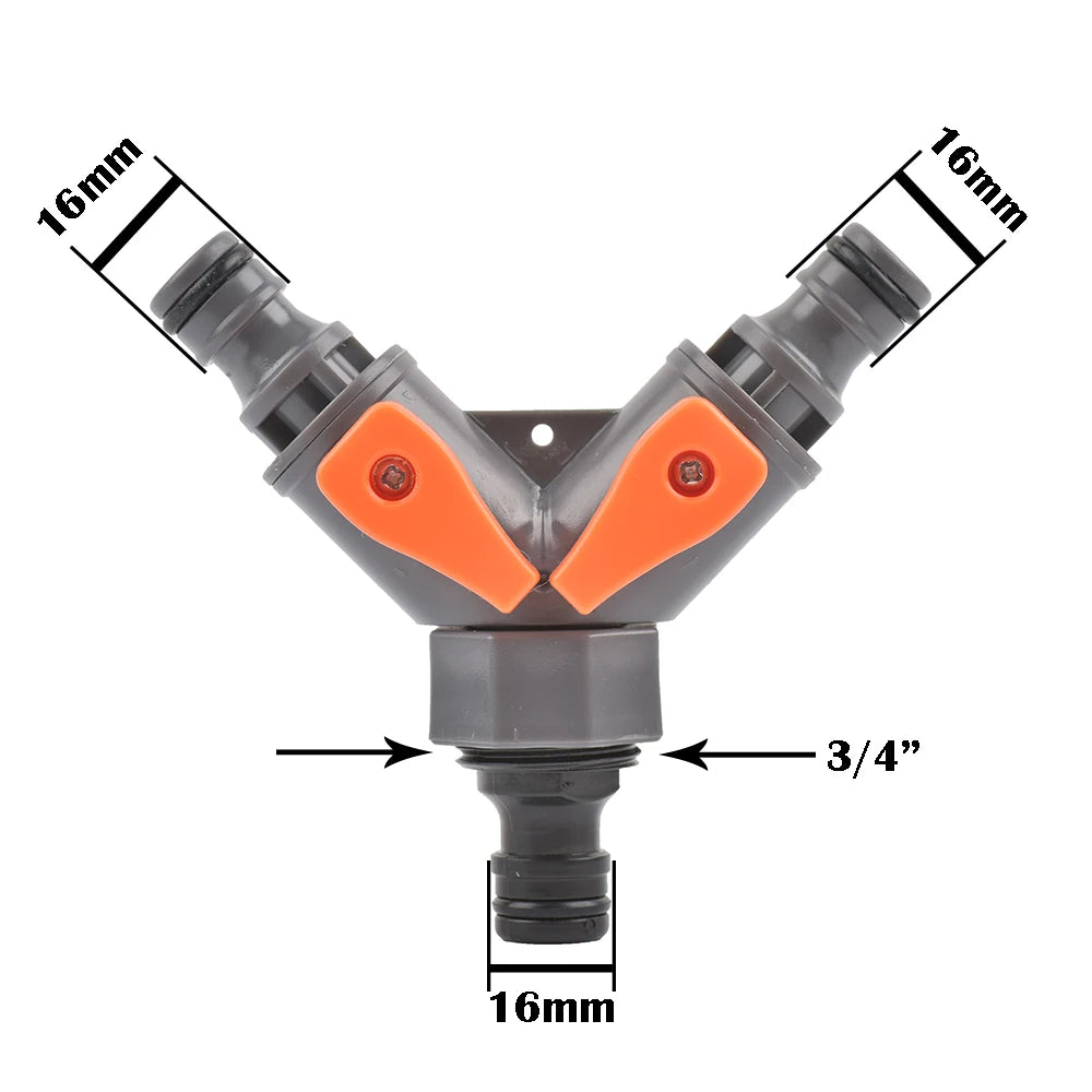 Way Garden Tap Splitter with Adjustable Switch