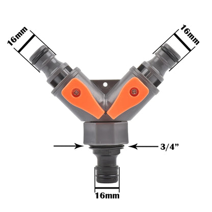 Way Garden Tap Splitter with Adjustable Switch