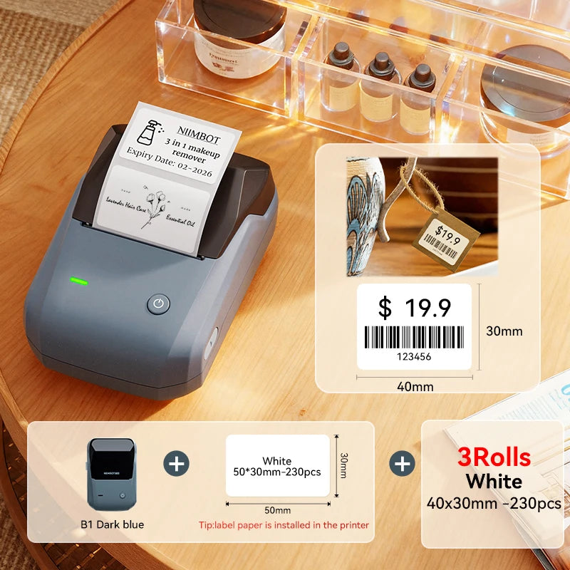 NIIMBOT B1 Portable Bluetooth Label Printer