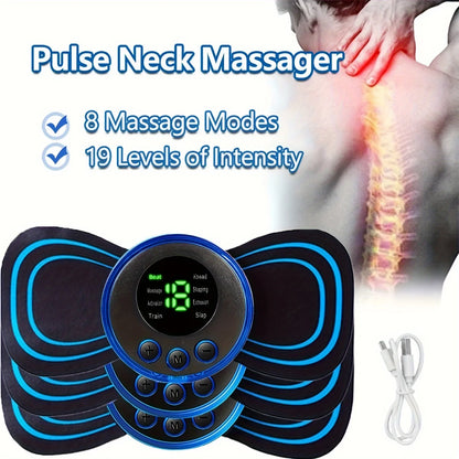 EMS Electric Neck & Body Massager – Portable Microcurrent Muscle Pain Relief Device