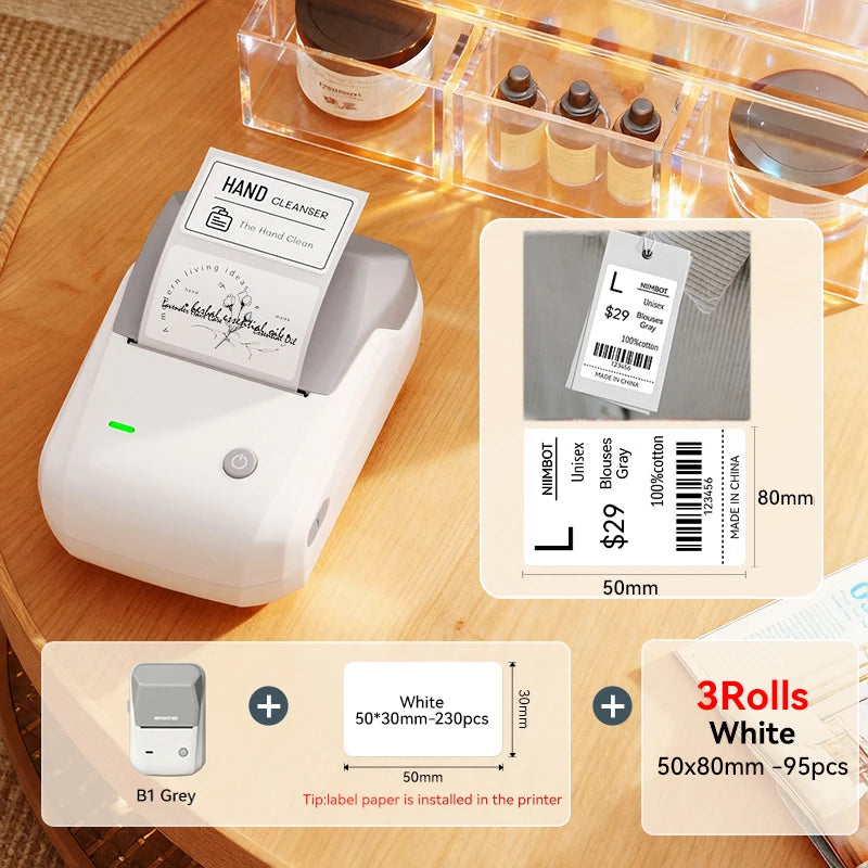 NIIMBOT B1 Portable Bluetooth Label Printer