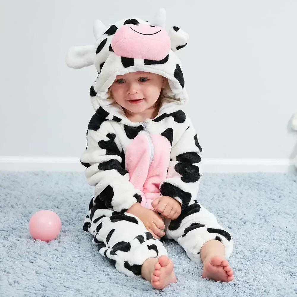 Cute Animal Baby Romper Lion – Cosy Winter Jumpsuit Pyjamas for Newborns