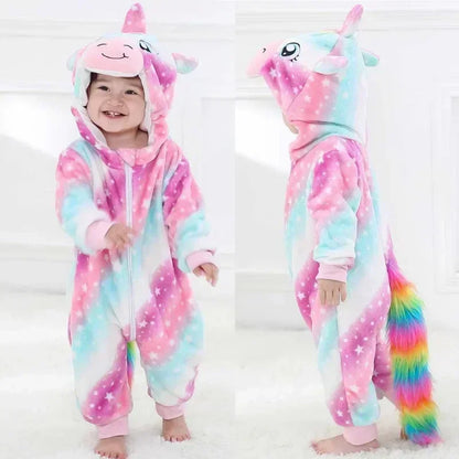 Cute Animal Baby Romper Lion – Cosy Winter Jumpsuit Pyjamas for Newborns