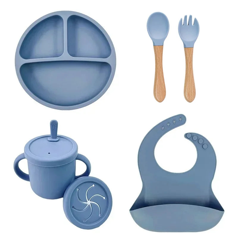 🍽️ TinyTummy™ – BPA-Free Silicone Baby Feeding Set