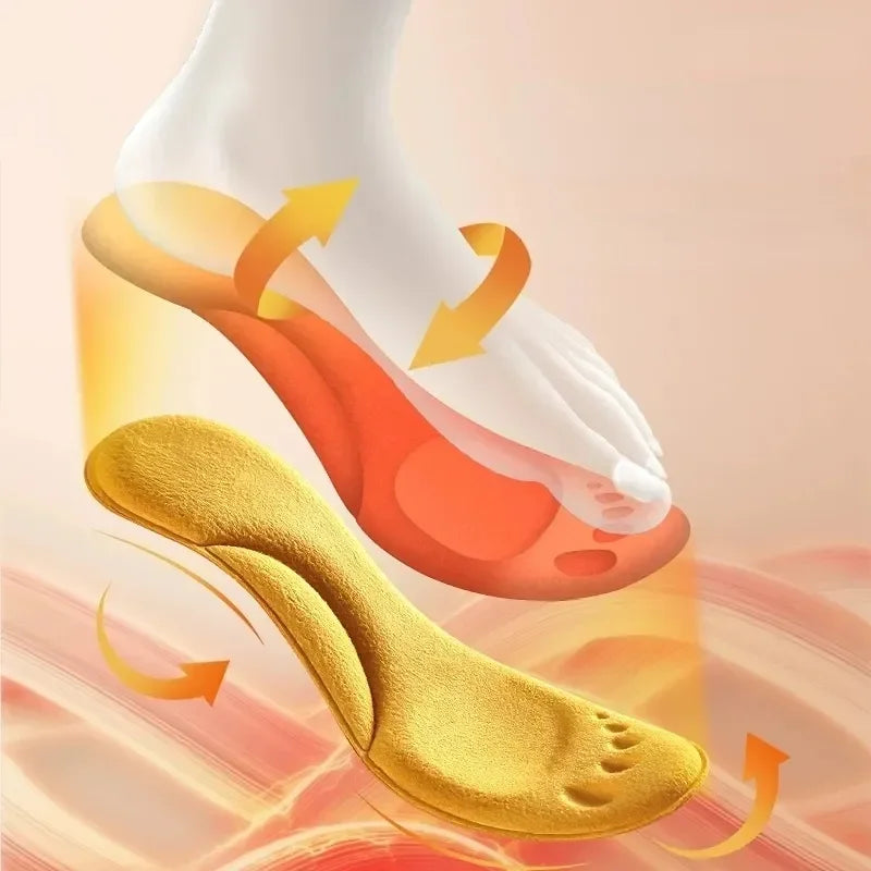 Plantillas de masaje 4D supersuaves: plantillas ortopédicas cálidas para correr y hacer deporte