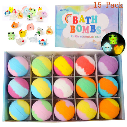 Kids Bath Bombs with Surprise – Natural Set (15/24 Pack)