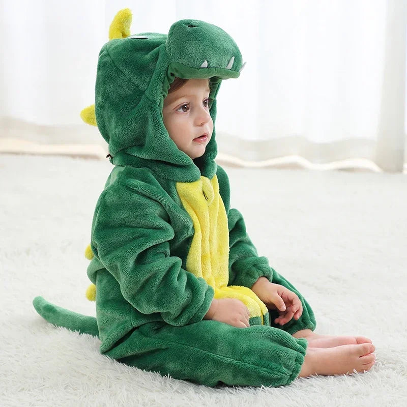 Cute Animal Baby Romper Lion – Cosy Winter Jumpsuit Pyjamas for Newborns