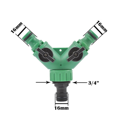 Way Garden Tap Splitter with Adjustable Switch
